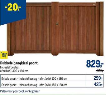 Dubbele Bangkirai Poort