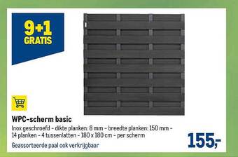 Makro Wpc Scherm Basic aanbieding