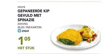 Bidfood Volys Gapaneerde Kip Gevuld Met Spinazie aanbieding