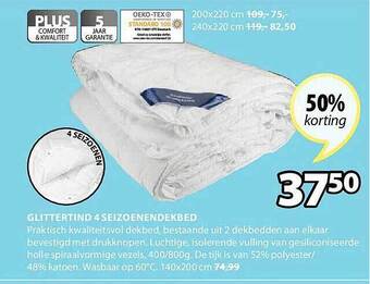 Jysk Glittertind 4 Seizoenendekbed aanbieding