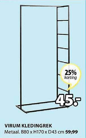 Jysk Virum Kledingrek aanbieding