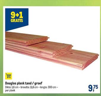 Douglas Plank Tand, Groef