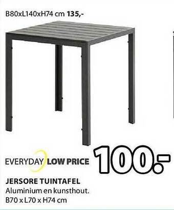 Jysk Jersore Tuintafel aanbieding