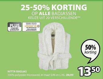 Jysk Nitta Badjas aanbieding