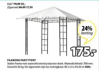 Jysk Faaborg Partytent aanbieding