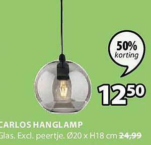Jysk Carlos Hanglamp aanbieding