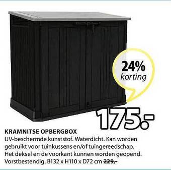 Jysk Kramnitse Opbergbox aanbieding