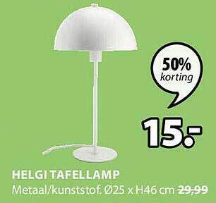 Jysk Helgi Tafellamp aanbieding