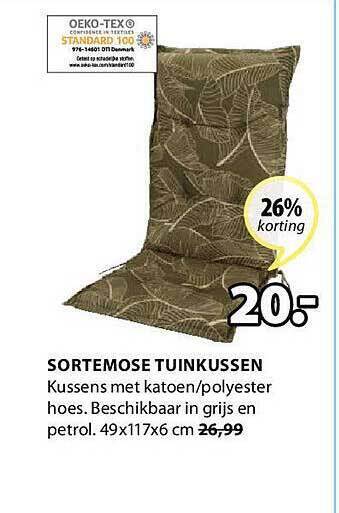 Jysk Sortemose Tuinkussen aanbieding