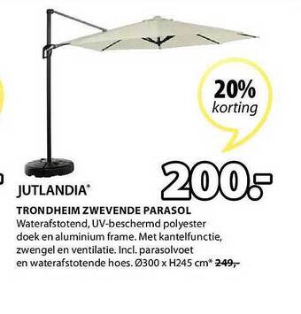 Trondheim Zwevende Parasol