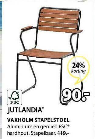 Jysk Vaxholm Stapelstoel aanbieding
