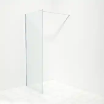 Sawiday Saniclass Bellini inloopdouche 85x200cm met 8mm helder glas met mat wit profiel en stabilisatiestang aanbieding