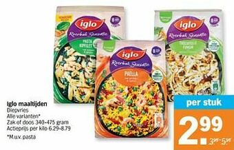 Albert Heijn Iglo maaltijden aanbieding