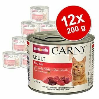 12x200g Adult Rund & Hart Animonda Carny Kattenvoer