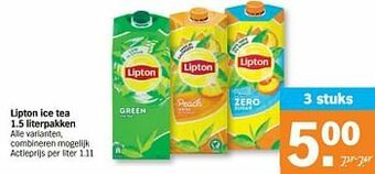 Albert Heijn Lipton ice tea aanbieding