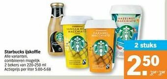 Albert Heijn Starbucks ijskoffie aanbieding