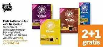 Albert Heijn Perla koffiecapsules lungo classic aanbieding