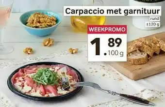 Carpaccio met garnituur