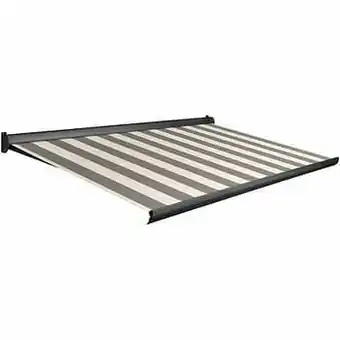 Brico Domasol zonnetent elektrisch ’Factor 10-A’ zwart/witte strepen 450 x 300 cm aanbieding