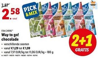 Lidl Way to go! chocolade aanbieding