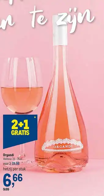 Makro Organdi Ventoux 2+1 Gratis aanbieding