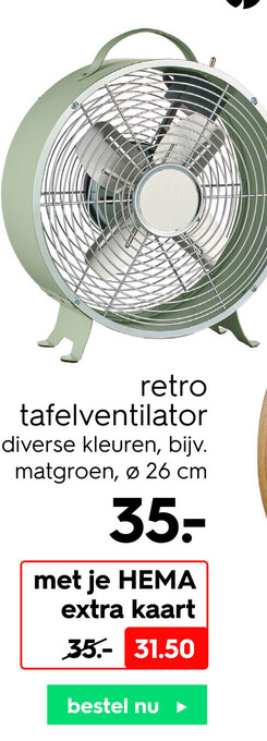 HEMA Retro tafelventilator aanbieding