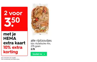 HEMA Alle rijstzoutjes aanbieding