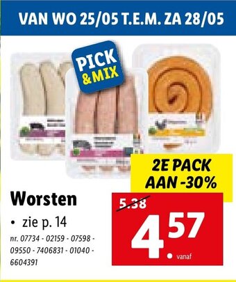 Lidl Worsten aanbieding