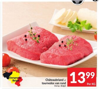 Intermarché Châteaubriand of tournedos van rund aanbieding