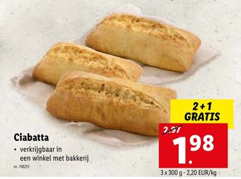 Lidl Ciabatta aanbieding