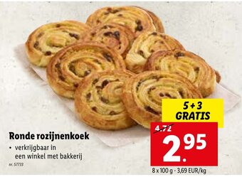 Lidl Ronde rozijnenkoek aanbieding