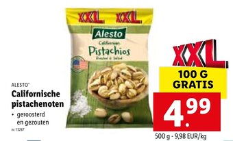 Lidl Alesto Californische pistachenoten aanbieding