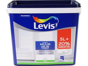 Hubo Levis muurverf mat 6l wit aanbieding