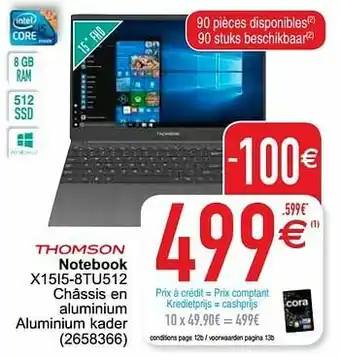 Cora Thomson notebook x15i5-8tu512 aanbieding