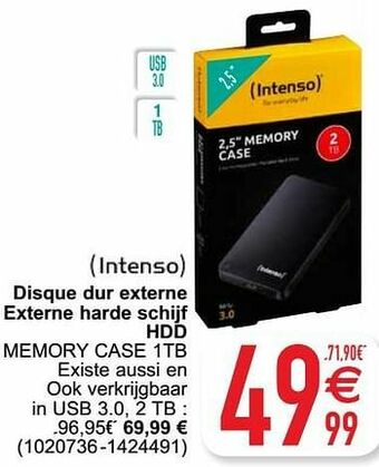 Disque dur externe externe harde schijf hdd memory case 1tb