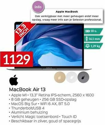 Selexion Apple macbook air 13 aanbieding