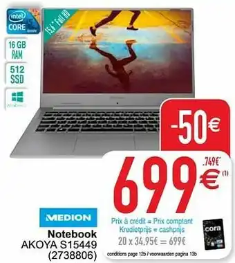 Medion notebook akoya s15449