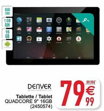 Cora Denver electronics tablette - tablet quadcore 9`` 16gb aanbieding