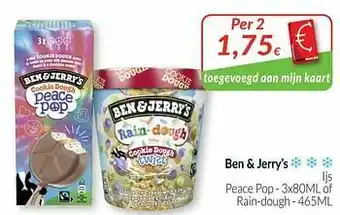 Intermarché Ben + jerry`s ijs aanbieding