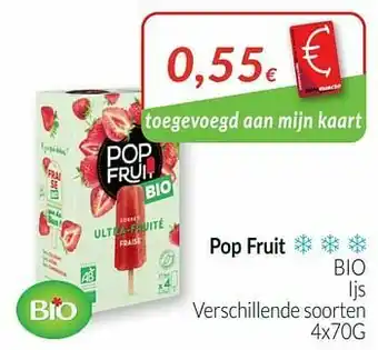 Intermarché Pop fruit bio ijs aanbieding