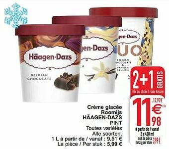 Cora Crème glacée roomijs häagen-dazs pint aanbieding