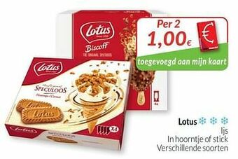 Intermarché Lotus ijs aanbieding