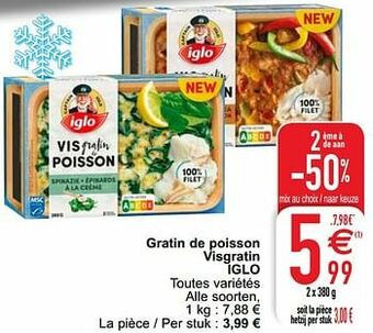 Gratin de poisson visgratin iglo