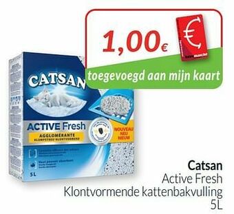 Intermarché Catsan active fresh klontvormende kattenbakvulling aanbieding