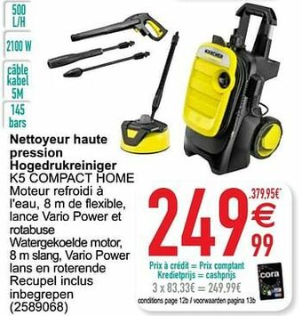 Kärcher nettoyeur haute pression hogedrukreiniger k5 compact home