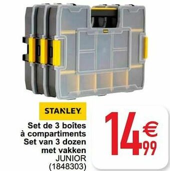 Cora Set de 3 boîtes à compartiments set van 3 dozen met vakken junior aanbieding