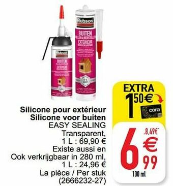 Cora Silicone pour extérieur silicone voor buiten easy sealing aanbieding