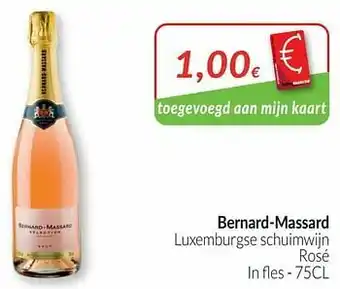 Bernard-massard luxemburgse schuimwijn rosé