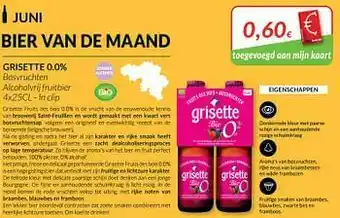 Intermarché Grisette 0.0% bosvruchten alcoholvrij fruitbier aanbieding