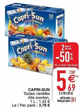 Cora Capri-sun aanbieding
